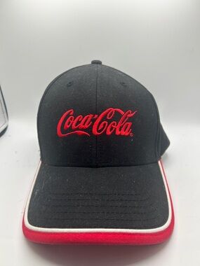 Coca-Cola Black Baseball Cap with Red Logo and Trim